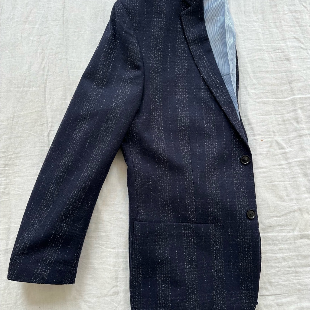 Filippa K Men's Navy Pinstripe Blazer